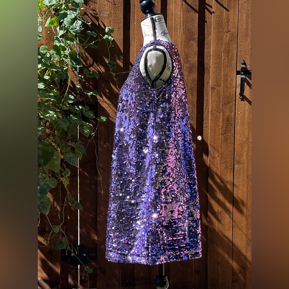 Sugar & Jade Tween Girls Viola Purple Sequin Party Shift Dress Size XL 16/18 NWT - Picture 4 of 8